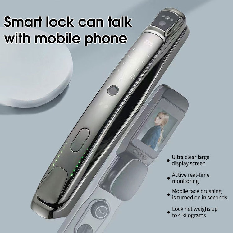 LaiU Q3 wireless smart door lock face recognition finger print smart doorbell outside lock