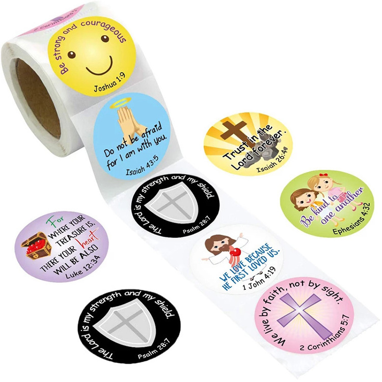 Christian Bible Religious Stickers Kids Reward Gift Sealing Cartoon Stickers