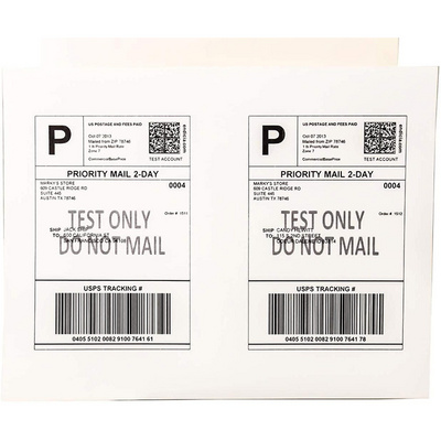 Half sheet A4 Permanent Adhesive Shipping Labels Shipping Address Stickers for Laser & Inkjet Printers