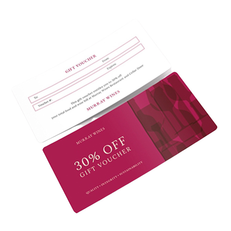 Wholesale custom design discount voucher thermal transfer paper 20% off coupons