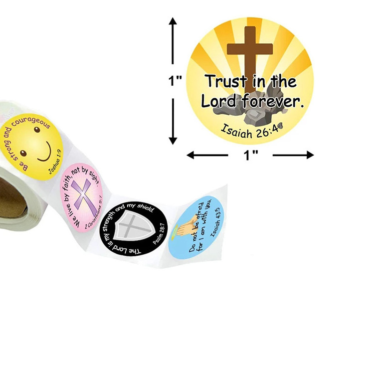 Christian Bible Religious Stickers Kids Reward Gift Sealing Cartoon Stickers