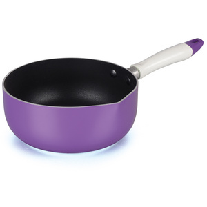 cute aluminum milk pot nonstick coating lovely Sauce pan  flat bottomed milk pan 12 cm mini pot