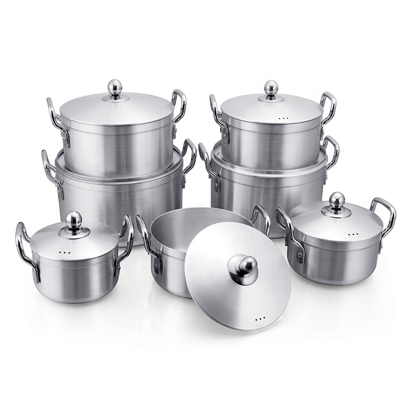 14pcs/set  Outdoor Artwork Cookware Set  Home Cooking pot And   Kitchenware Casserole Set aluminum