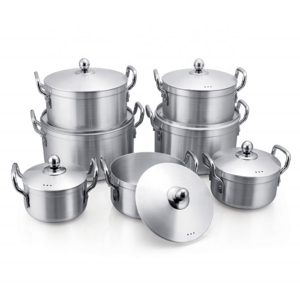 14pcs/set  Outdoor Artwork Cookware Set  Home Cooking pot And   Kitchenware Casserole Set aluminum