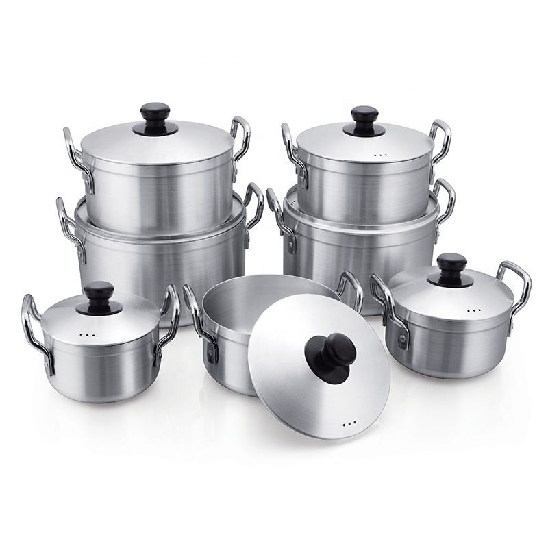 14pcs/set  Outdoor Artwork Cookware Set  Home Cooking pot And   Kitchenware Casserole Set aluminum