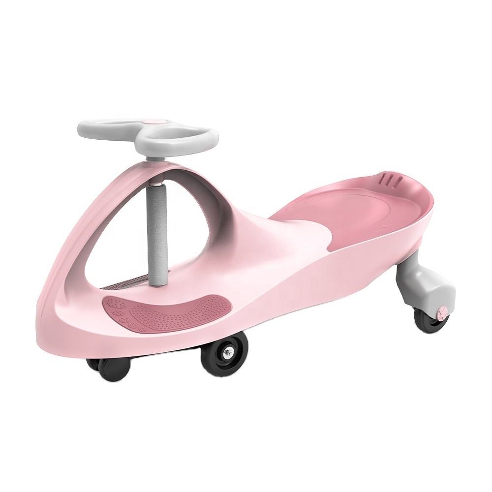 Wiggle Car Custom High Quality One Year Girls Baby Kids Children Toy Ride on Twist Plasma Swing Cars Pink with LED Wheels