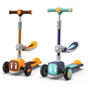 2024 New Children Skateboard Airplane Skate Can Fold the Height 2 in 1 Fashion Baby Scooter