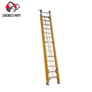 Lightweight Folding Ladder Electric Extension Fire Escape Fiberglass Telescopic Step Ladder Foldable Outdoor