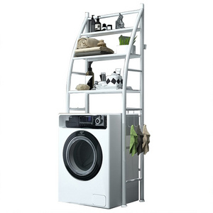 Storage Racks laundry rack Toilet Washing Machine Rack Metal Organizer Shelf For Bathroom Corner Stand With 3 Tiers Shelves