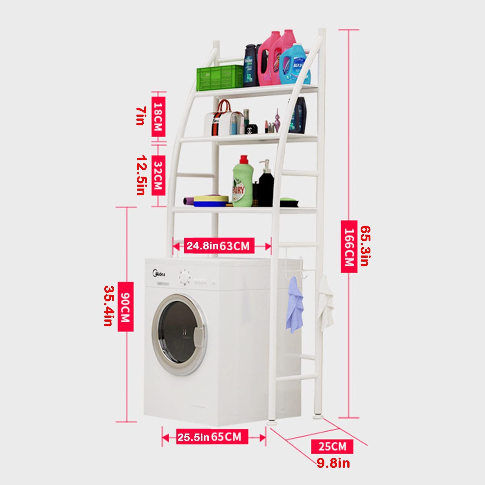 metal laundry storage organizer rack Storage Rack home furniture 3 tier Over Toilet Rack Wire Shelf For Bathroom Corner Stand