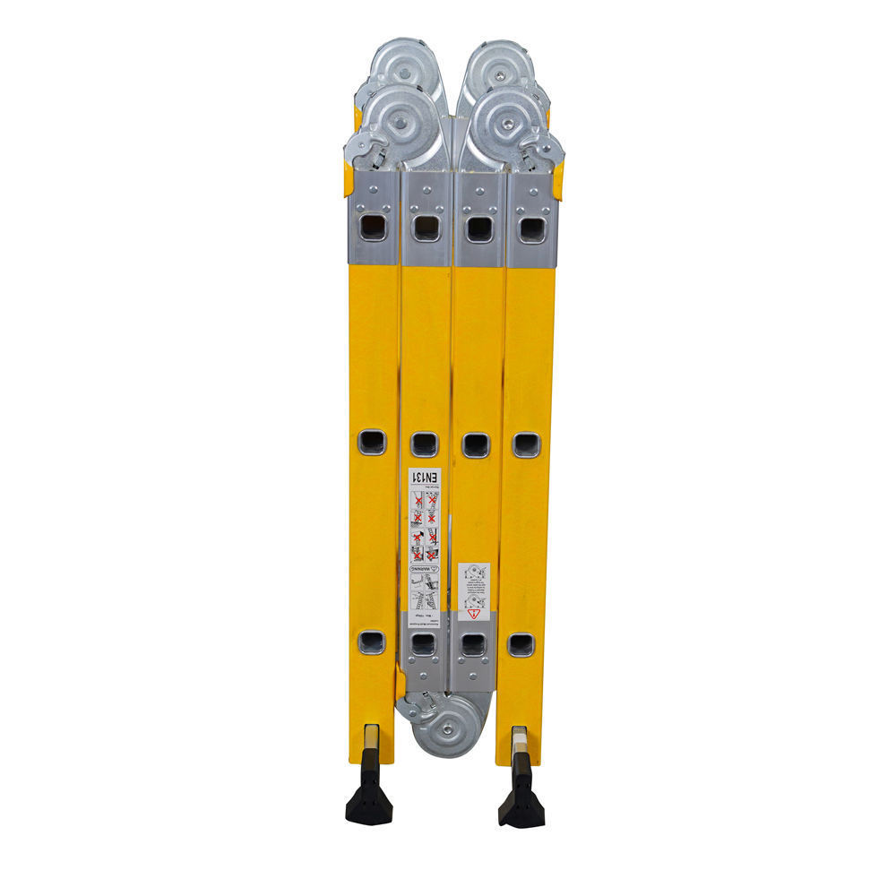 Wholesale Multi-Purpose Aluminum Ladders Fiberglass 4*3 De 3.6m Safety Ladder Foldable Manufacturers For Outdoor Working