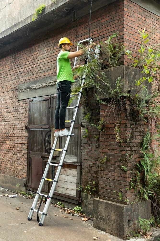 2020 High Quality 12.5FT/3.8M Ladder Manufacturers Aluminum Telescopict Extension  Ladder