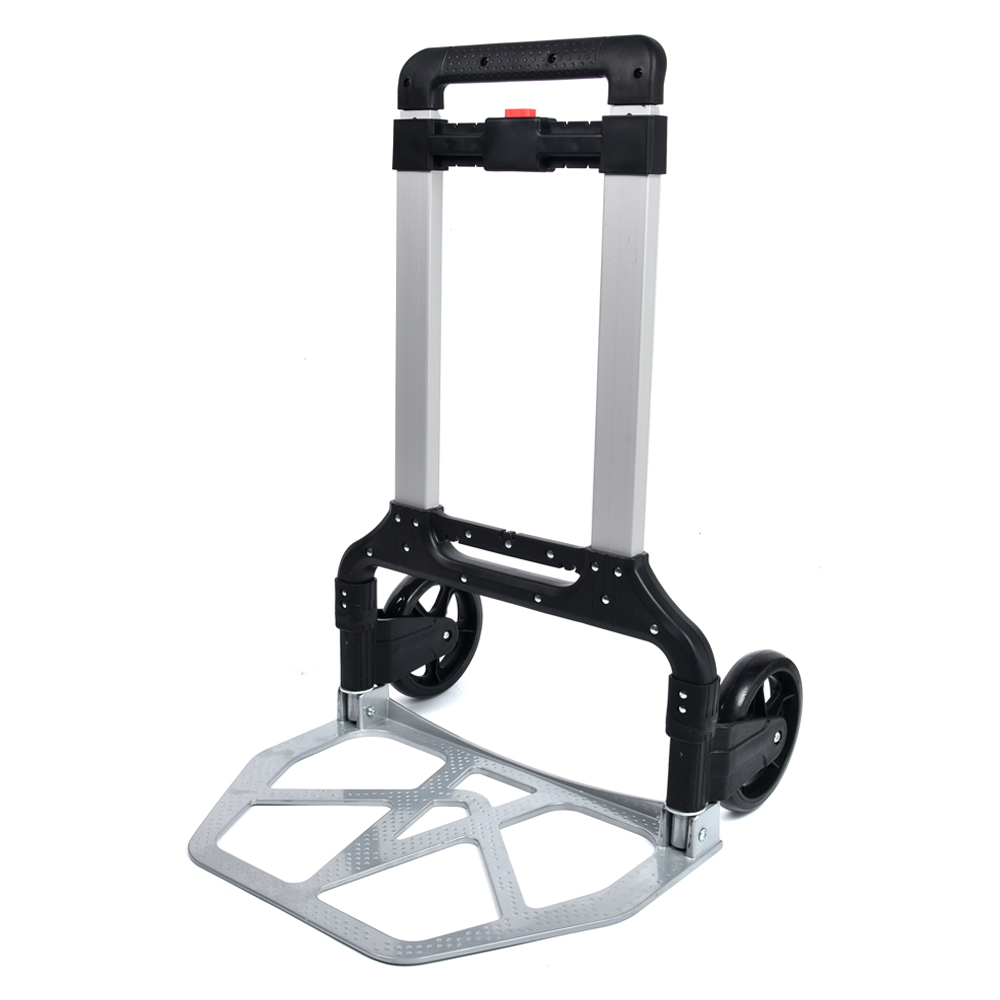 Aluminium Alloy 3-Wheel Foldable Shopping Trolley Steel Metal Plastic Hand Trolley for Tools OEM Supported