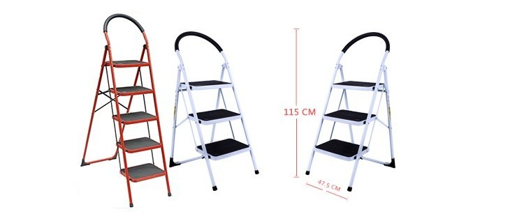 Portable 3 Steps Adjustable Folding Ladder Stairs With Platform Walmart Steel Step Ladder Foldable Painting Ladder