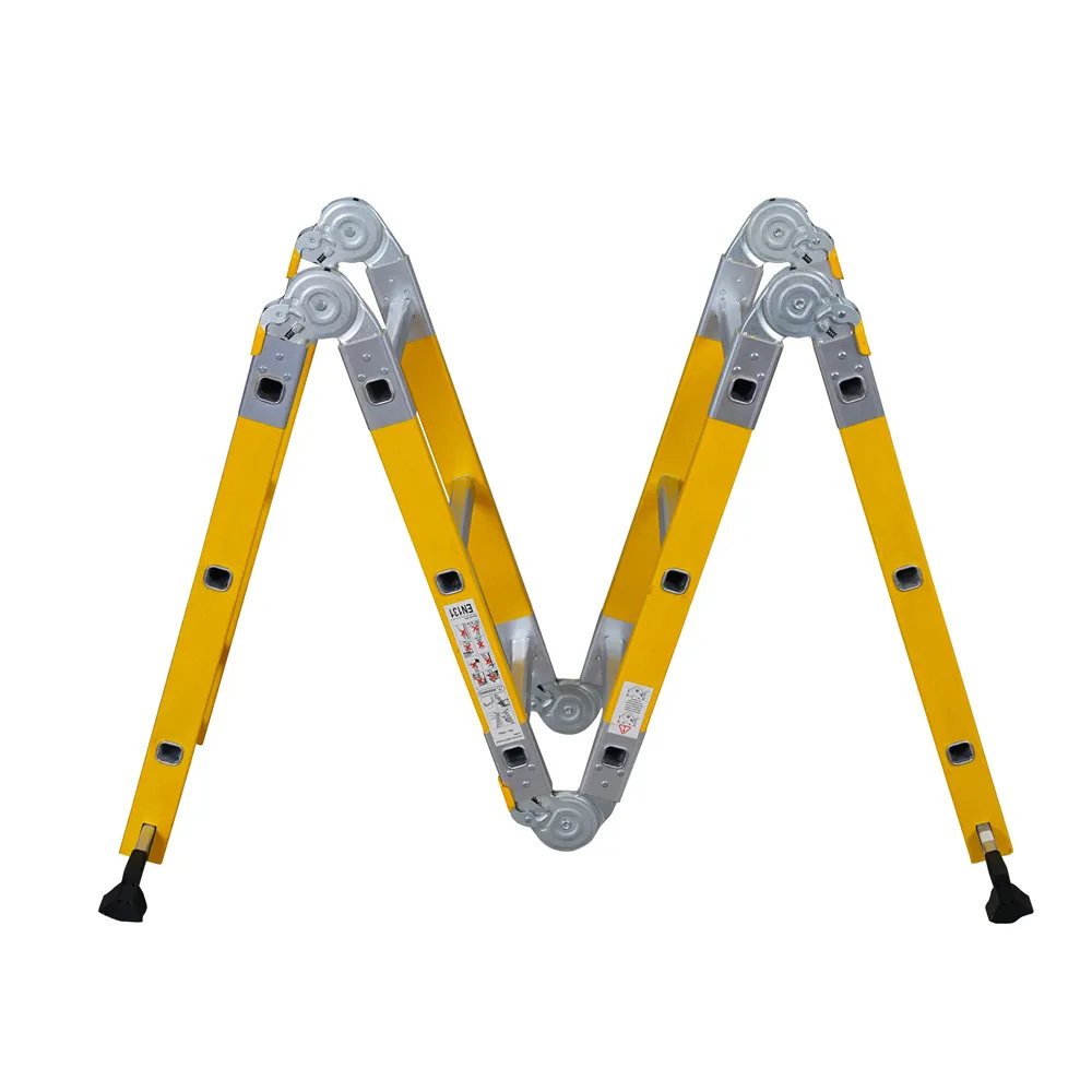 Wholesale Multi-Purpose Aluminum Ladders Fiberglass 4*3 De 3.6m Safety Ladder Foldable Manufacturers For Outdoor Working