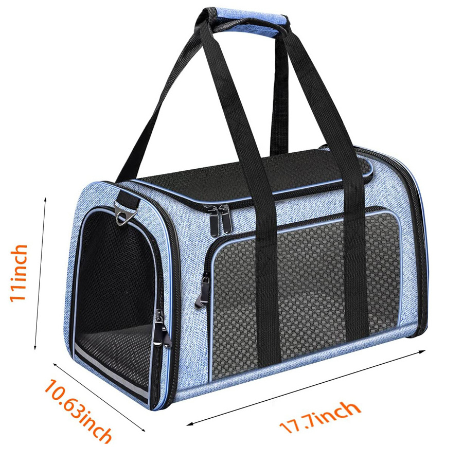 Collapsible Soft Sided Pet Carrier for Small Medium Dogs Cats Puppies