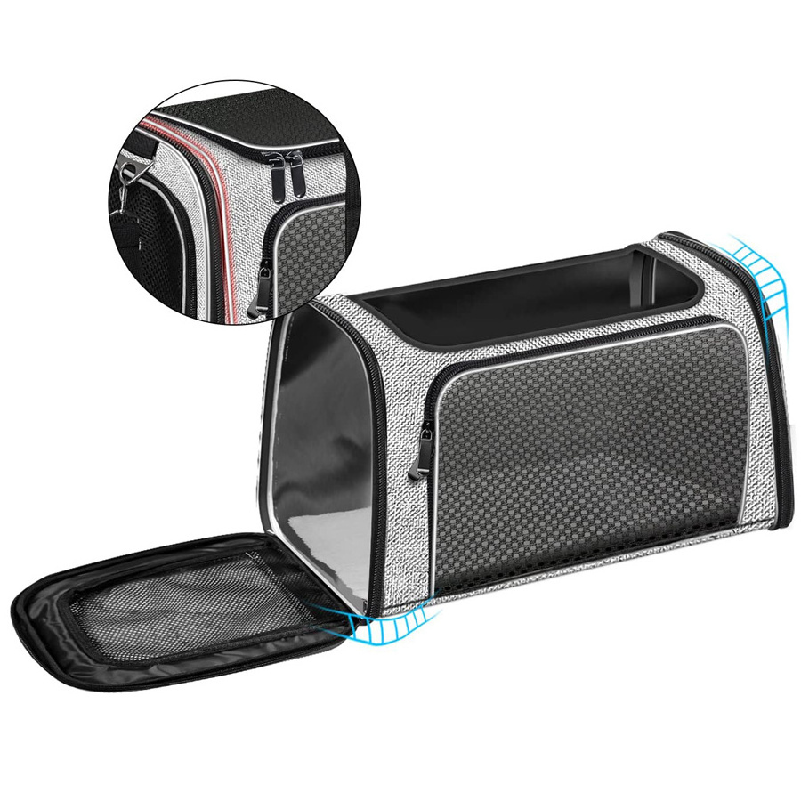 Collapsible Soft Sided Pet Carrier for Small Medium Dogs Cats Puppies