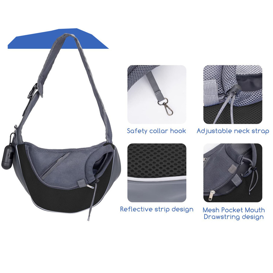 Hand Free Pet Sling Breathable Dog Carrier Sling For Pets