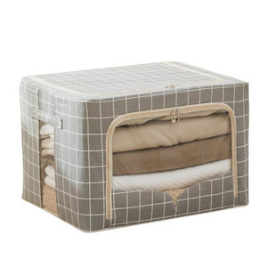 Home Storage  bin household items foldable storage boxes with zipper