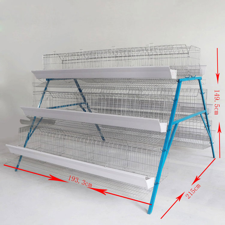 High Quality Battery Layer Water feeding System Chicken Coop Q235 Metal Wire 3 Layer poultry chicken cage