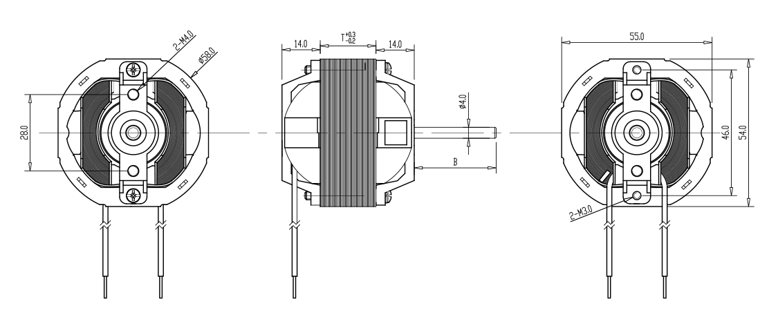 Chinese Manufacturers Exhaust Fan Ventilating Heater Shade Pole Motor