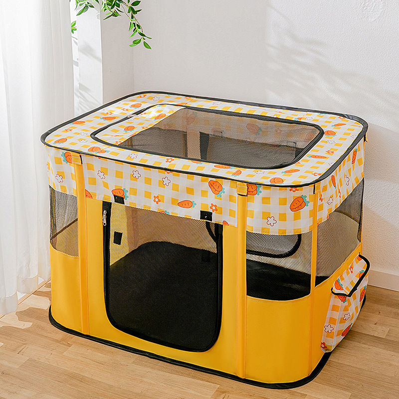 Home Indoor Outdoor Travel Camping Quick Collapsible Portable Steel Frame Folding Dog pet house Crate Kennel with Mesh Mat