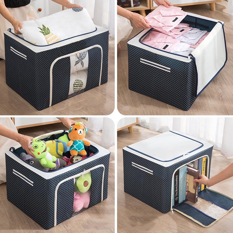 Wholesale Home Foldable Fabric Storage Organization Boxes Collapsible Oxford Cloth Storage Organizer For Clothes