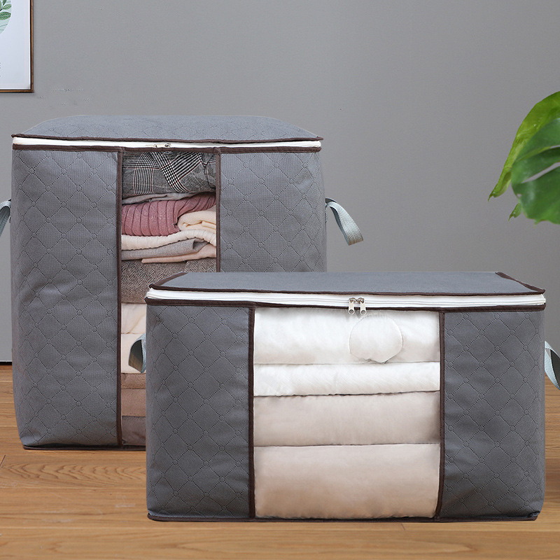 Andeya Clothing Storage Bag Cube Storage Boxes Organizer For Home High-Capacity Cotton Quilt Bag Clothes