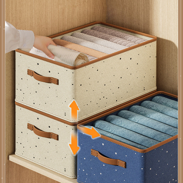 Wardrobe Clothes Organizer Jeans Cabinet Storage bin cubes Box Foldable Closet Drawer Organizer Clothes Box for Bedroom