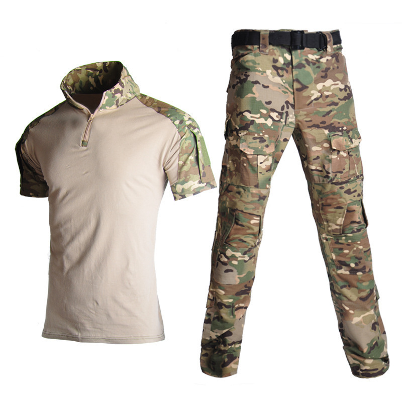 Half-sleeved camouflage outdoor training uniform