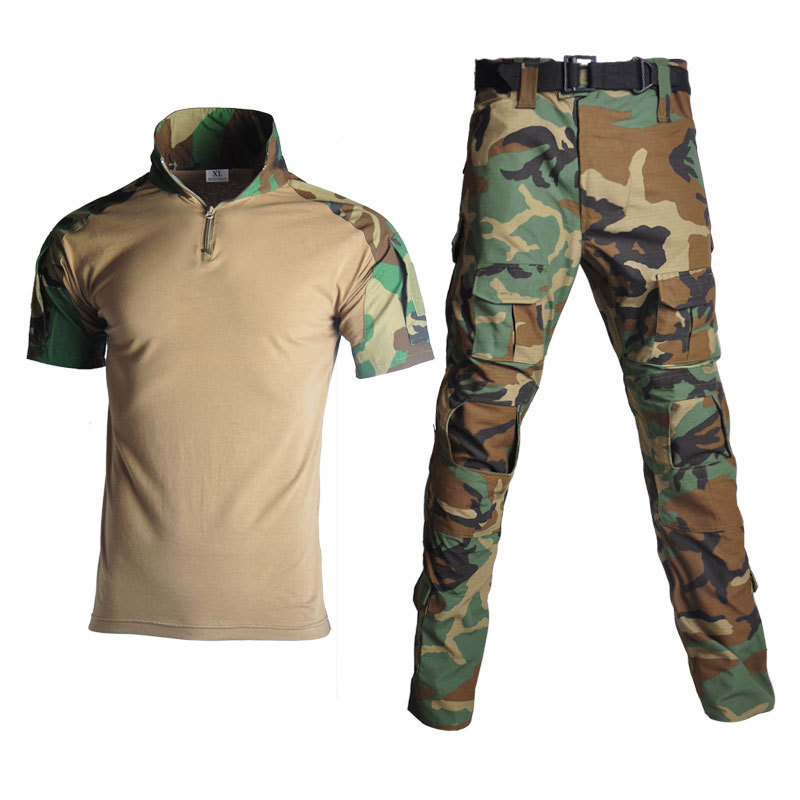 Half-sleeved camouflage outdoor training uniform