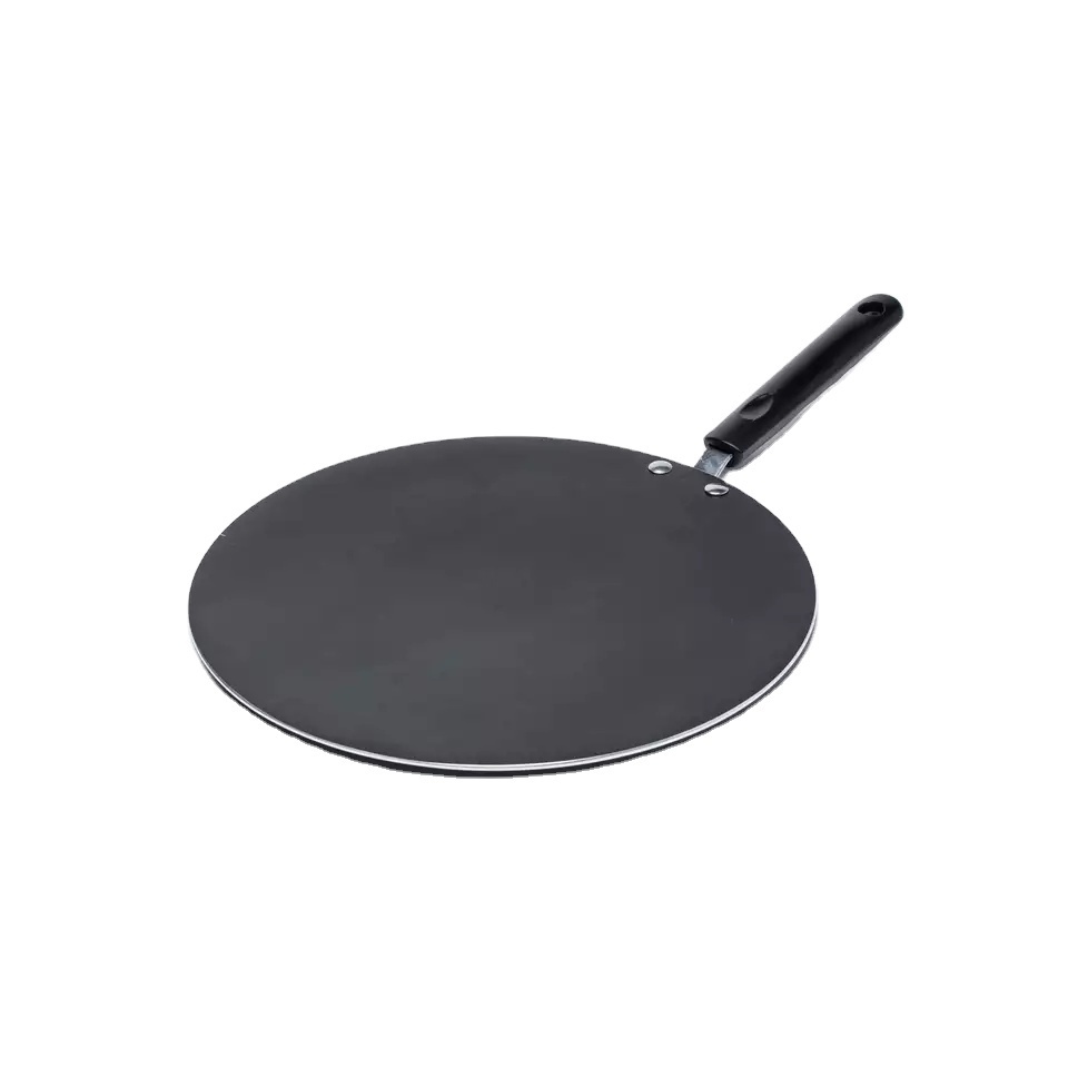 30cm  Crepe pan aluminum tawa non stick coating pizza pan with bakelite handle