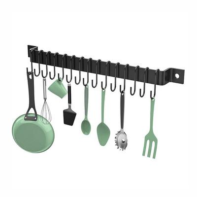 Metal Wall Mounted Pot Rack Cover and Pans Hanger Hook Utensils Wall Mounted Hanging Storage Rack Pot Rack