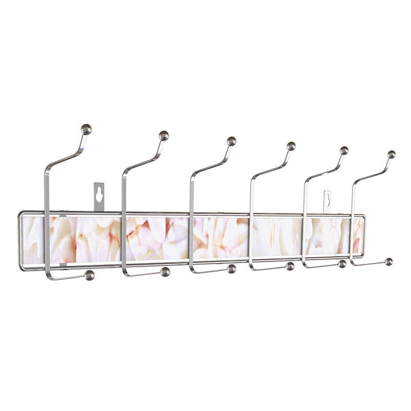 Wholesale 6 Hook Wall Mounted Metal Hat Coat Clothes Hanger Hook Coat Rack