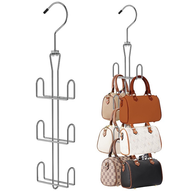 Purse Hanger Organizer Rotatable Metal Bag Organizer Purse Holder for Closet