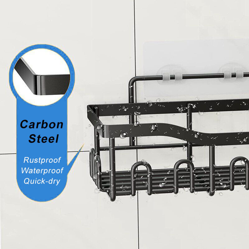 shower caddy storage rack wall bathroom shelves and no drilling bathroom shelf wall-mounted bathroom shower shelf