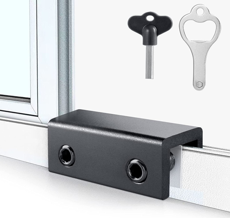 4/6/8 Sets Security Locks Sliding Window Locks With Key for Vertical Horizontal Sliding Windows Doors