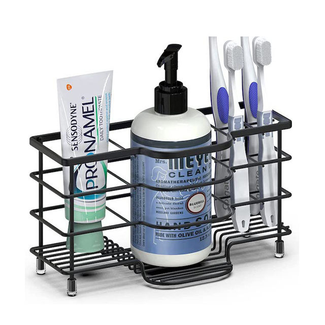 Good Price Bathroom Tooth Brush Stand 6 Slots Organizer Stainless Steel Toothbrush Holder