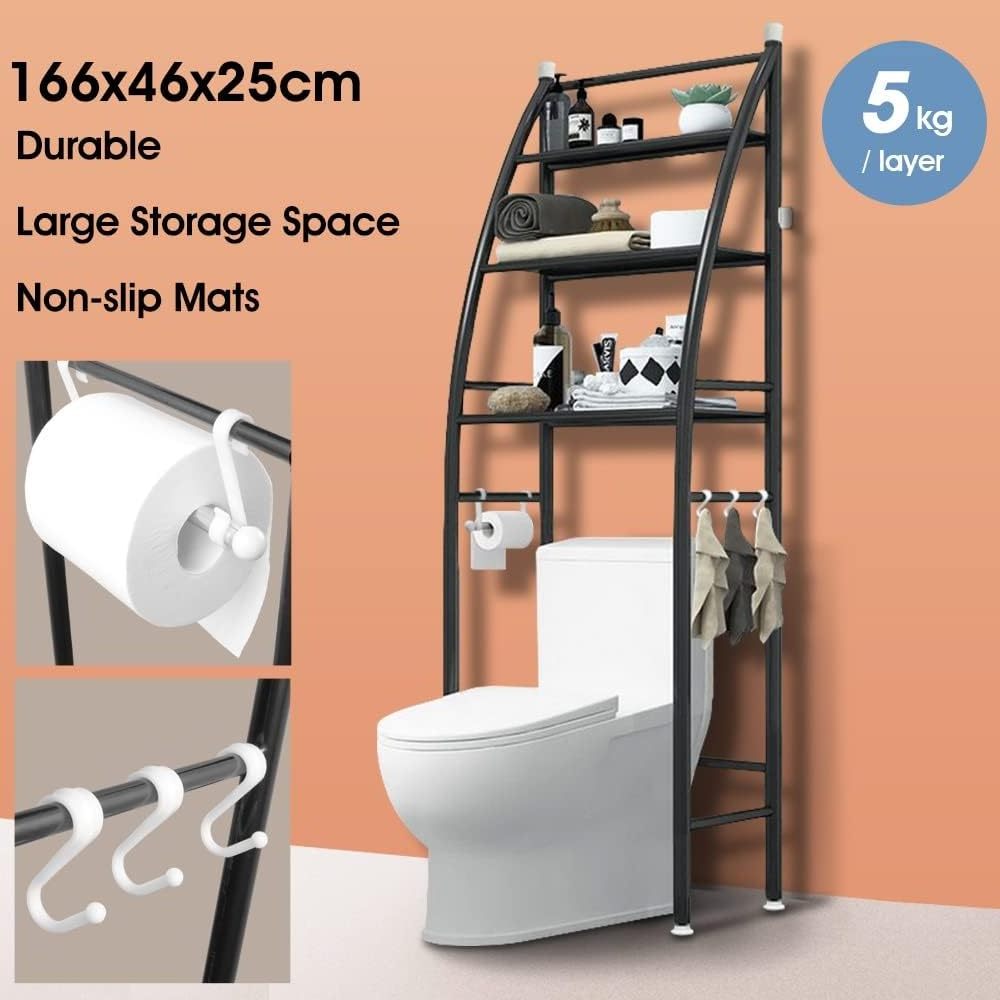 Toilet Rack Bathroom Corner Stand Storage Organizer Accessories 3 Shelf Bathroom Rack For Toilet Storage