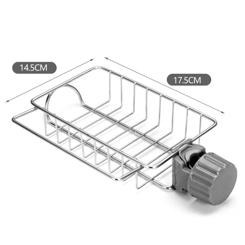 Cheap price kitchen faucet storage rack for sponge soap holder SS304 sink rack holder