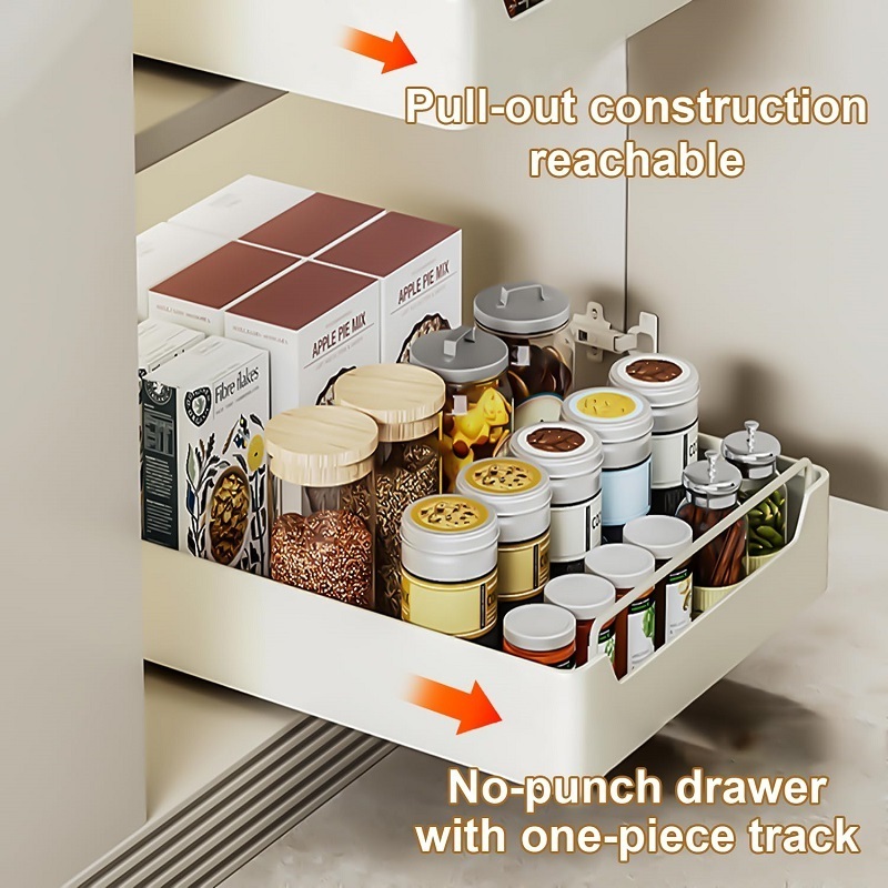 Pull Out Cabinet Organizer Heavy Duty Slide Out Pantry Shelves Sliding Drawer Pantry Shelf for Kitchen Living Room Home