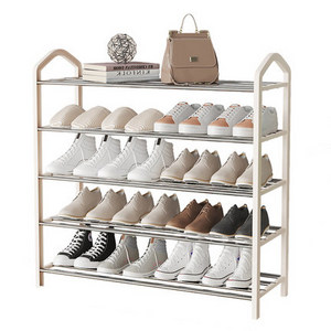 3-Tier Metal Stackable Boots Shoes Rack for Bedroom Closet