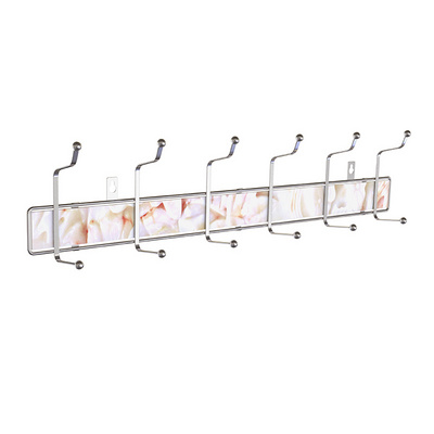 Wholesale 6 Hook Wall Mounted Metal Hat Coat Clothes Hanger Hook Coat Rack