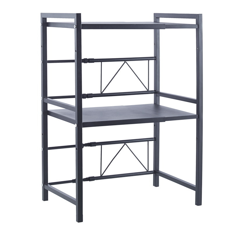 Expandable Microwave Oven Rack Shelf 2 Tiers Microwave Stand Countertop Organizer For Kitchen