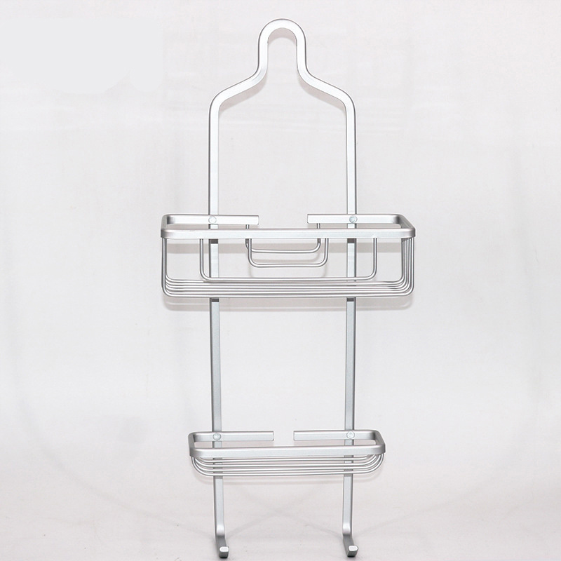 Bathroom Hanging Shower Organizer Over Head Shower Caddy Basket with Hooks for shampoo towel