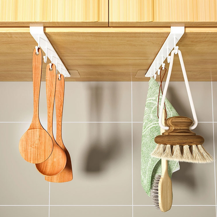 Multifunctional 12 Hooks Storage Shelf Wardrobe Cabinet Metal Under Shelves Mug Cup Hanger Bathroom Kitchen Organize