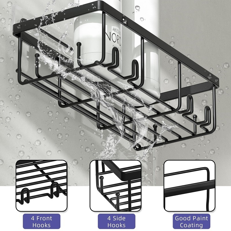 6 Pack Shower Shelves No Drilling Shower Organizer Large Capacity Adhesive Shower Caddy for Bathroom Kitchen Storage