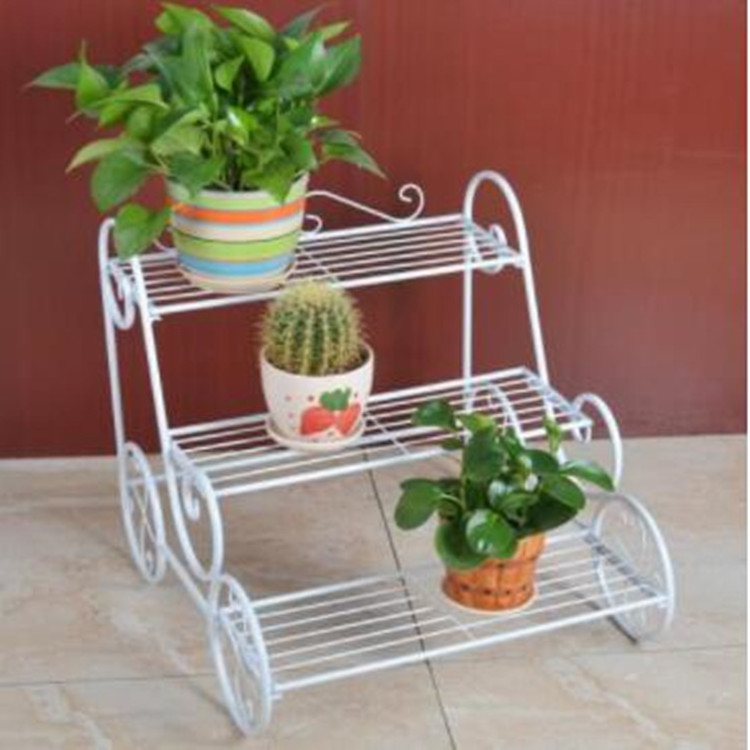 3 Tier Stair Style Black Metal Plant Stand Patio Iron Plant Rack Outdoor/Indoor Garden Shelf for Large Flower Pot Display Rack