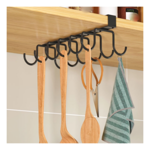 Multifunctional 12 Hooks Storage Shelf Wardrobe Cabinet Metal Under Shelves Mug Cup Hanger Bathroom Kitchen Organize