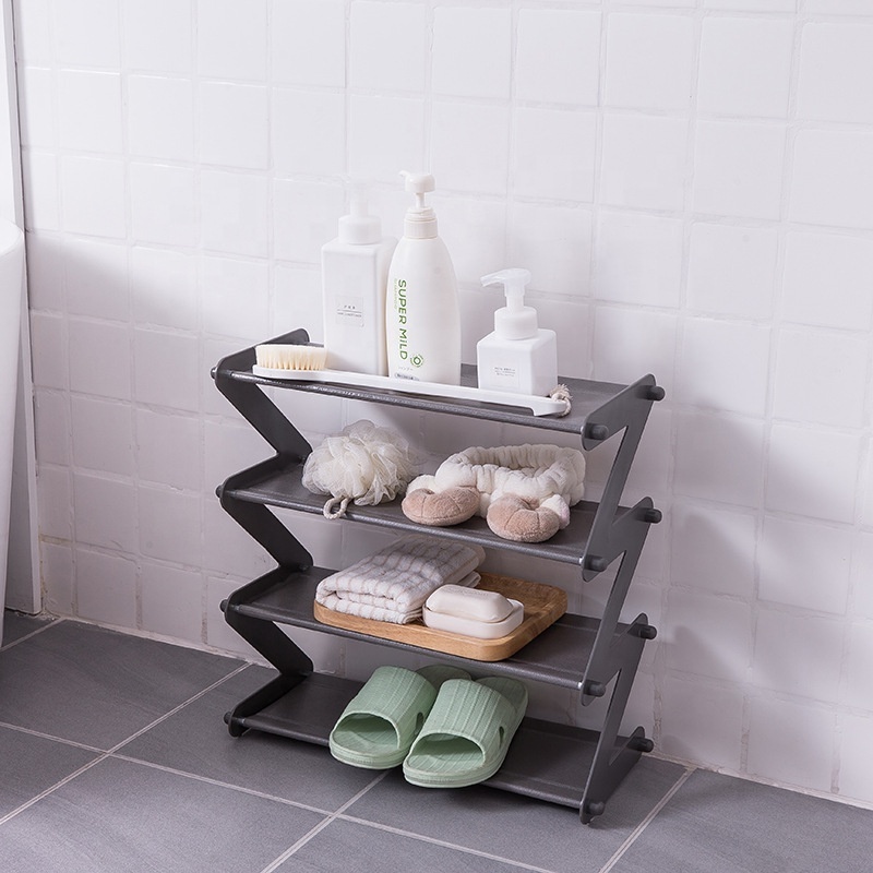 Creative Z-type Shoe Rack Multi-layer Simple Z-type Assembly Household Simple Storage Rack Cloth Dust Shoe Rack